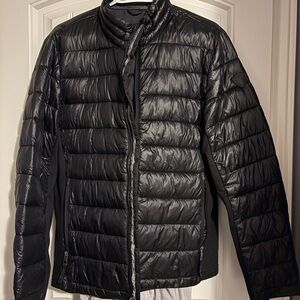 Guess Men's Shiny Black Puffer Jacket